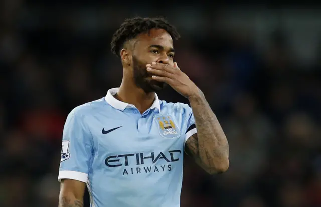 Raheem Sterling looks dejected