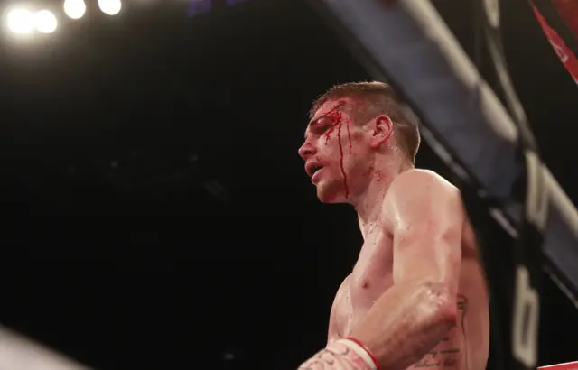 Jenkins suffers a cut to the head in his fight