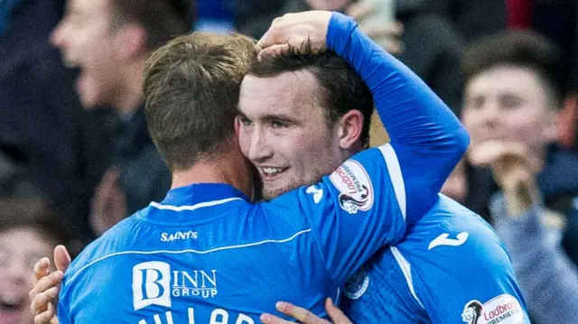 St Johnstone players celebrating