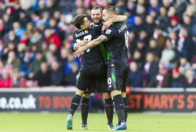 Stoke City celebrate