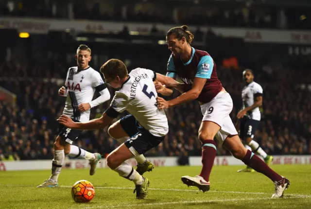 Jan Vertonghen and Andy Carroll