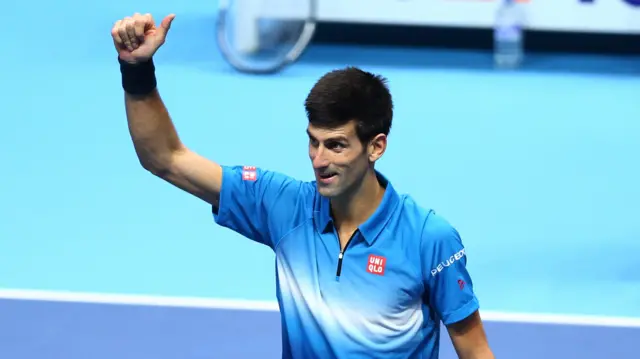 Novak Djokovic wins