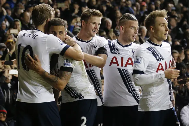 Tottenham celebrate