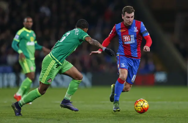 James McArthur runs with the ball