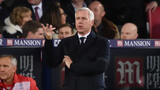 Alan Pardew gestures