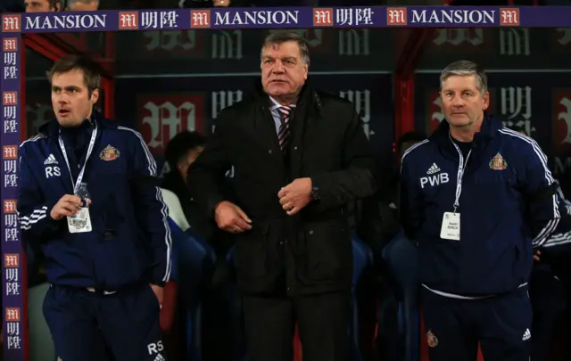 Sam Allardyce in the dugout