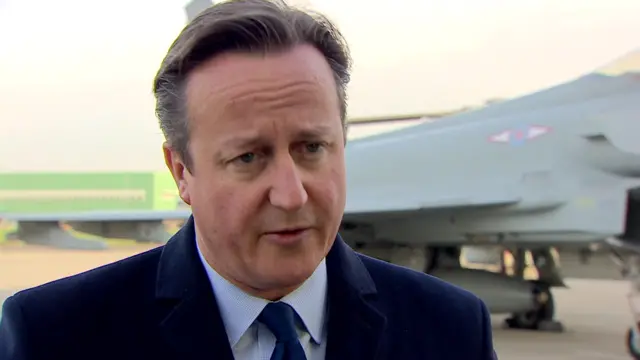 David Cameron speaking at RAF Northolt