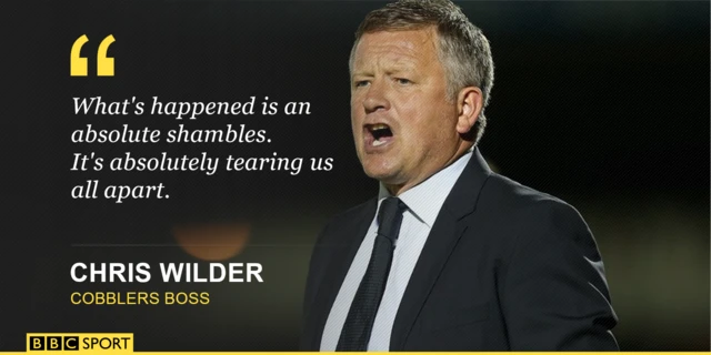 Graphic: What's happened is an absolute shambles, said Chris Wilder