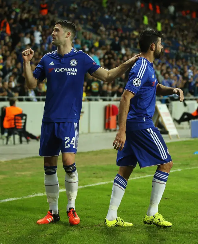 Gary Cahill of Chelsea celebrates