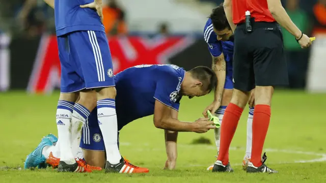 John Terry lies injured