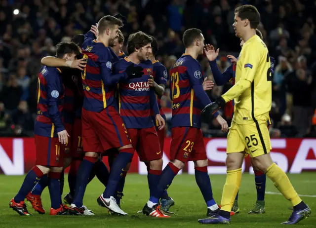 Gerard Pique celebrates