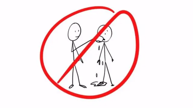 Viewers are shown how "ludicrous" it would be to force someone to drink a cup of tea against their will