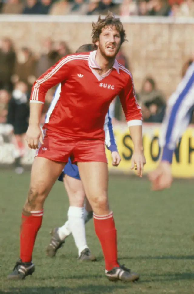 Ian Botham playing for Scunthorpe United