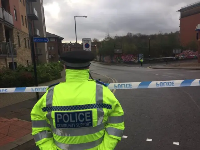 Police at Summerfield Street, Sheffield