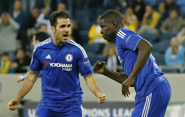 Kurt Zouma celebrates