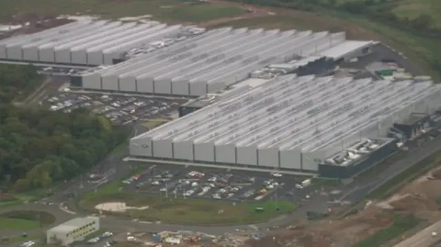 Aerial view of Jaguar Land Rover