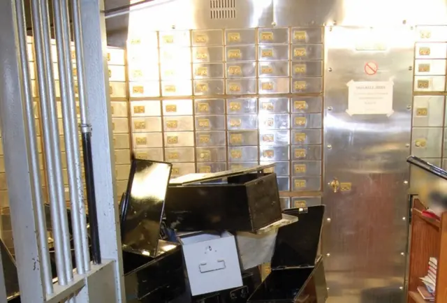 Inside of the vault at the Hatton Garden Safe Deposit company in London