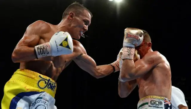 Josh Warrington in action