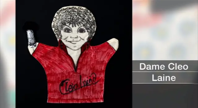 Puppet decorated by Dame Cleo Laine