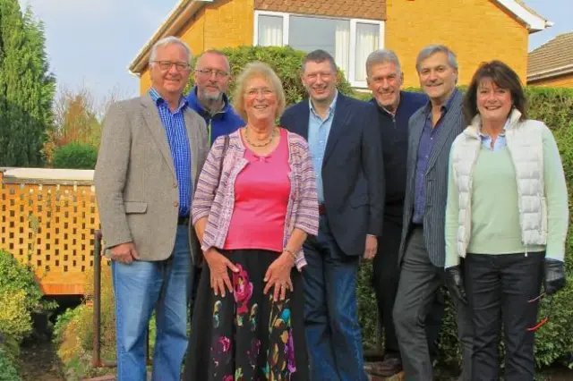 Hagley residents Chris Morgan, Peter Rowbottom, Penny Grimley, Hagley parish councillor Mark Fenton, resident Alex Syrotiuk, parish council chairman Steve Colella and parish councillor Beryl Syrotiuk.