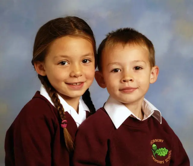 Christianne Shepherd, seven, and her brother Robert, six