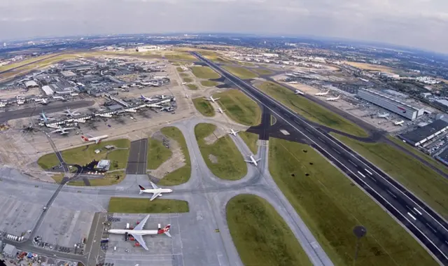 Aerial view of Heathrow Airport