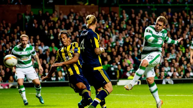 Kris Commons scores against Fenerbahce