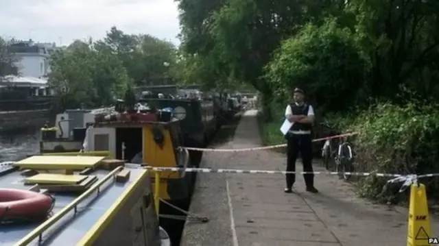 Police by the canal