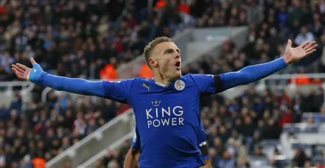 Leicester striker Jamie Vardy