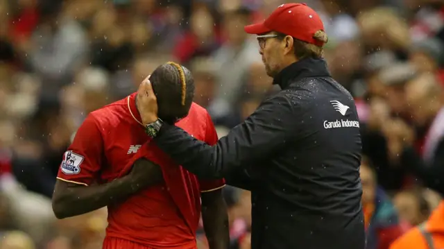 Mamadou Sakho (left) with Jurgen Klopp