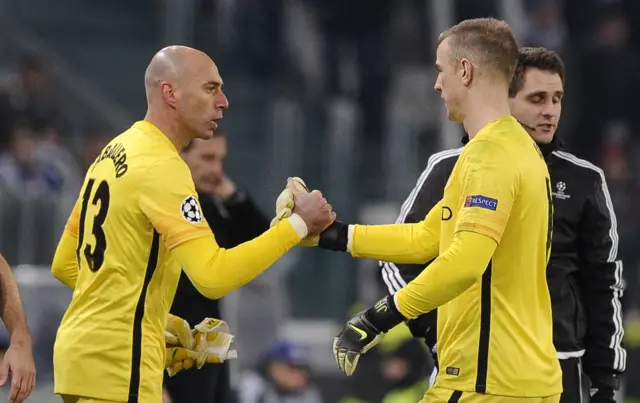 Willy Caballero (left) and Joe Hart