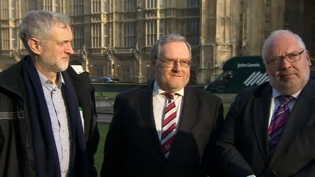 Jeremy Corbyn (left) and John Spellar (centre)