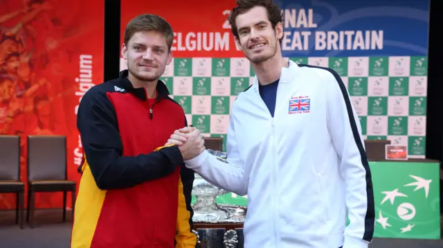 David Goffin (left) with Andy Murray