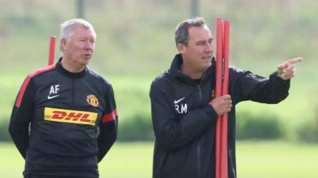 Former Man Utd boss Sir Alex Ferguson (left) and Rene Meulensteen