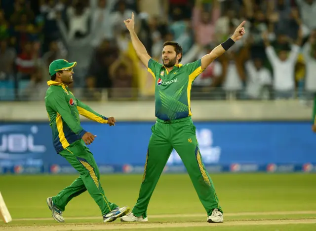 Pakistan captain Shahid Afridi