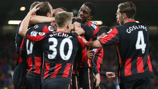 Bournemouth players celebrate