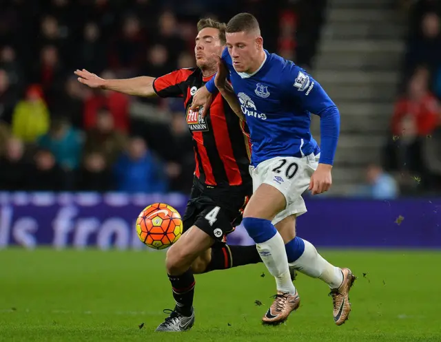 Ross Barkley in action for Everton