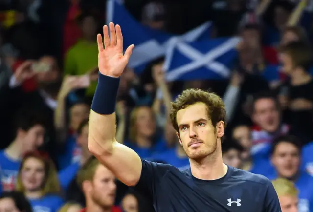 Andy Murray celebrates