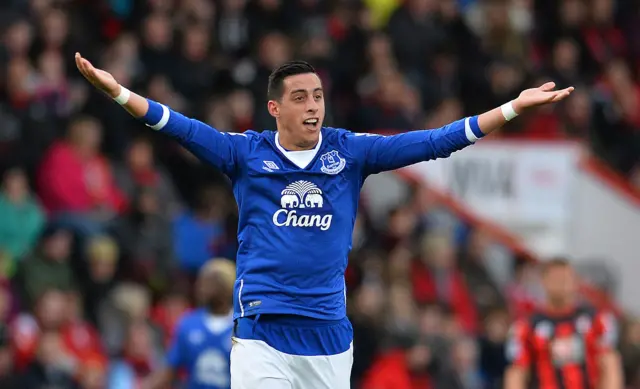 Ramiro Funes Mori celebrates scoring