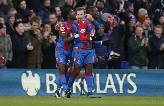 Yannick Bolasie scores for Crystal Palace