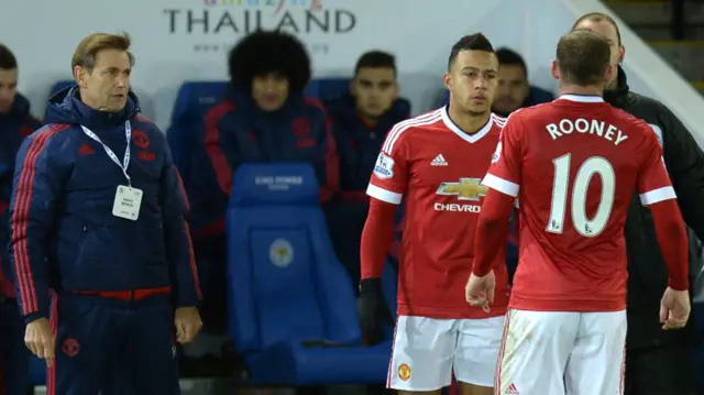 Wayne Rooney is replaced by Memphis Depay