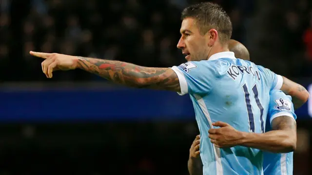 Aleksandar Kolarov celebrates