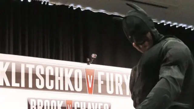 Tyson Fury dressed as Batman