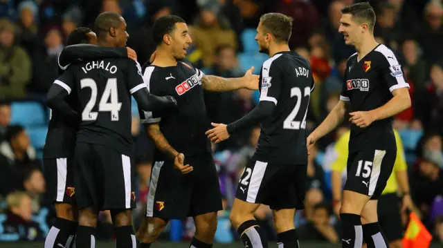 Watford players celebrate