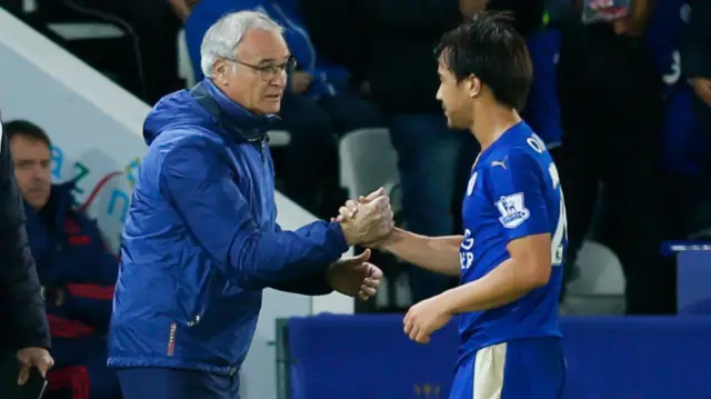 Shinji Okazaki is substituted