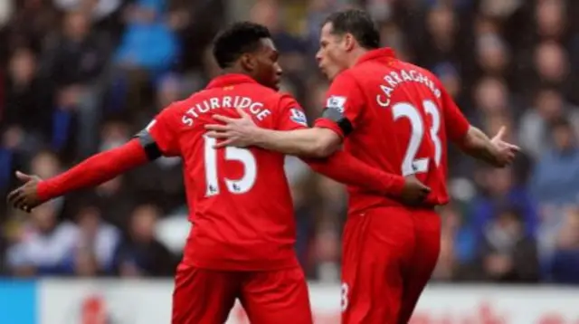 Daniel Sturridge (left) and Jamie Carragher