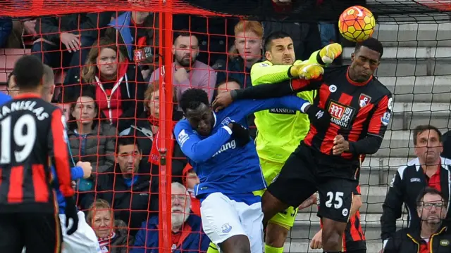 Adam Federici punches the ball away