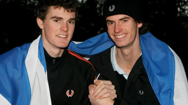 Jamie and Andy Murray in 2005