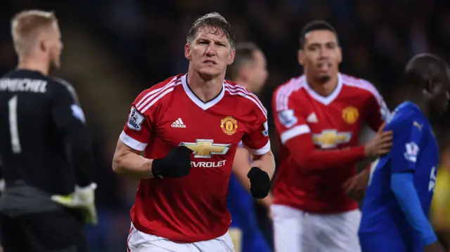 Bastian Schweinsteiger celebrates