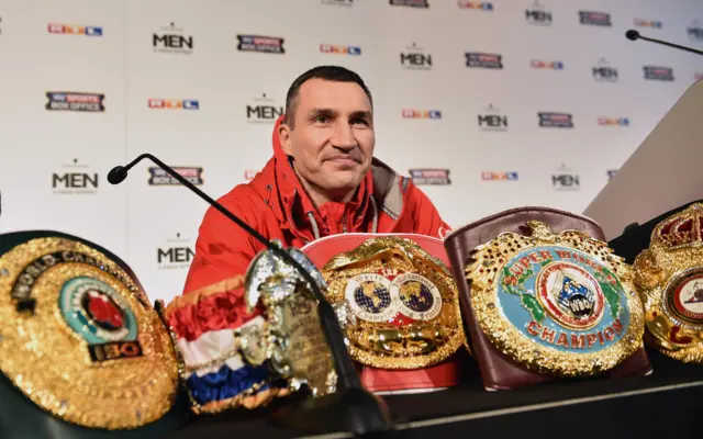 Klitschko with his titles